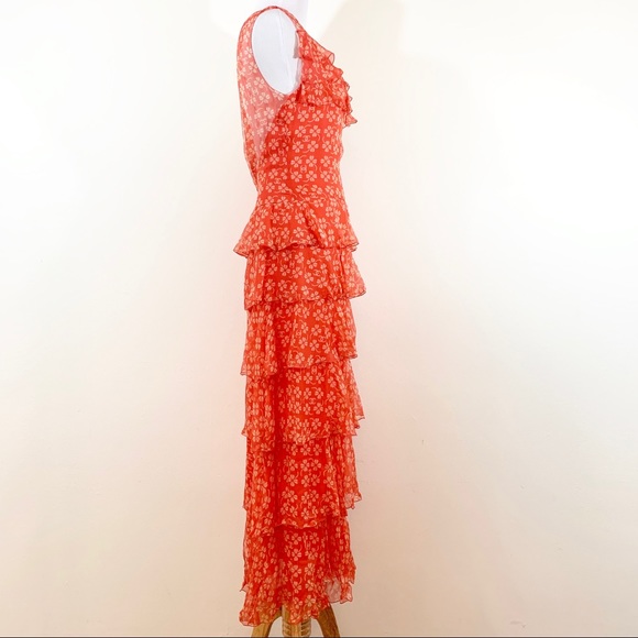 SOLD Chanel c2001 Clover Print Tangerine Gown - Picture 3 of 8